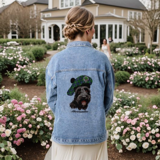 Abercrombie Scottie Dog Personalisiert Denim Jacke (Hochzeit Rückseite)