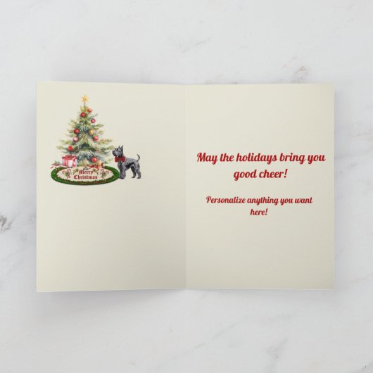 Abercrombie Scottie Dog & Wappen Personalisierte W Karte (Innenseite)