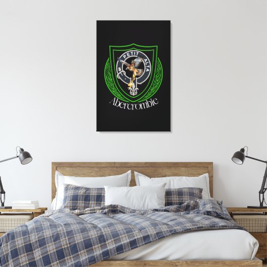 Abercrombie Scottish Clan Crest Leinwanddruck (Insitu (Schlafzimmer))