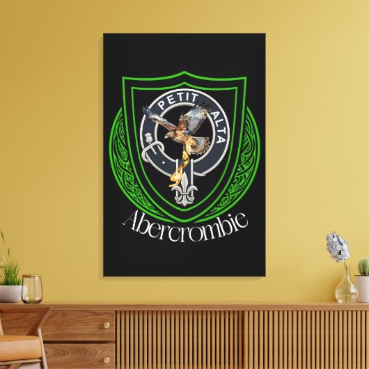 Abercrombie Scottish Clan Crest Leinwanddruck (Insitu (Wohnzimmer))