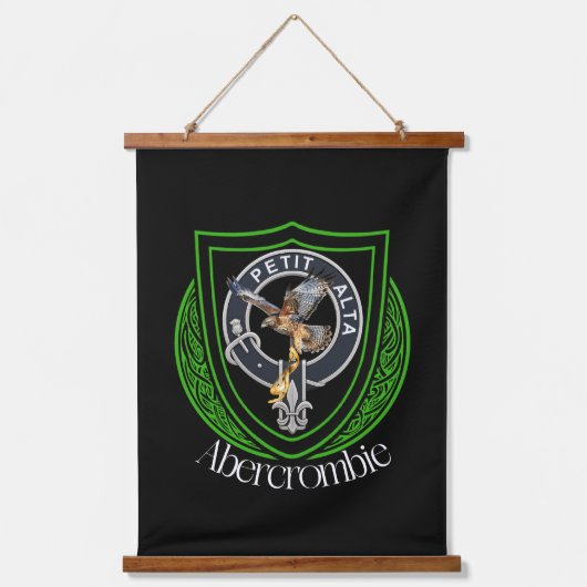 Abercrombie Scottish Clan Crest Wandteppich Mit Holzrahmen (Vorderseite)