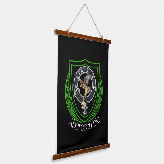 Abercrombie Scottish Clan Crest Wandteppich Mit Holzrahmen (Gewinkelt)