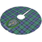 Abercrombie Scottish Clan Tartan and Crest Polyester Weihnachtsbaumdecke (Schrägansicht)