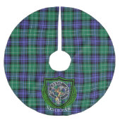 Abercrombie Scottish Clan Tartan and Crest Polyester Weihnachtsbaumdecke (Vorderseite)