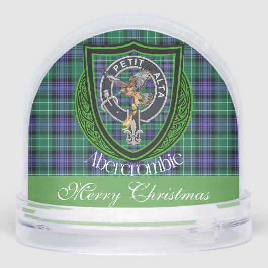 Abercrombie Scottish Clan Tartan and Crest Schneekugeln (Rückseite)