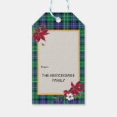Abercrombie Scottish Clan Tartan & Crest Geschenkanhänger (Rückseite)