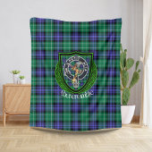 Abercrombie Scottish Clan Tartan & Wappen Fleecedecke