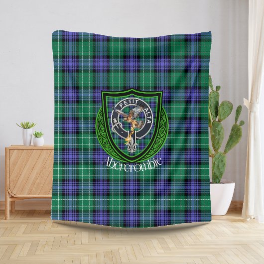 Abercrombie Scottish Clan Tartan & Wappen Fleecedecke