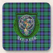 Abercrombie Scottish Clan Tartan & Wappen Getränkeuntersetzer (Vorderseite)