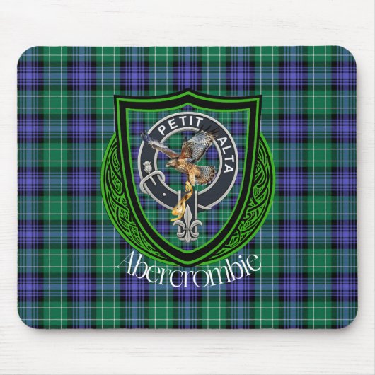 Abercrombie Scottish Clan Tartan & Wappen Mousepad (Vorne)