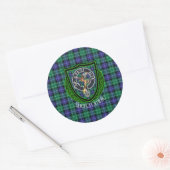 Abercrombie Scottish Clan Tartan & Wappen Runder Aufkleber (Umschlag)