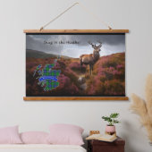 Abercrombie Stag im Heather Personalisiert Wandteppich Mit Holzrahmen (Schlafzimmer)