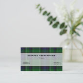 Abercrombie Tartan Kariert Custom Visitenkarte (Stehend Vorderseite)