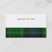 Abercrombie Tartan Kariert Custom Visitenkarte (Rückseite)