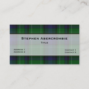 Abercrombie Tartan Kariert Custom Visitenkarte