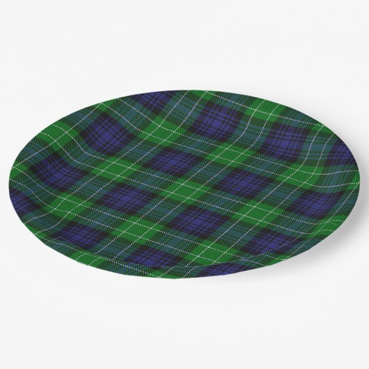 Abercrombie Tartan Pappteller (Schrägansicht)