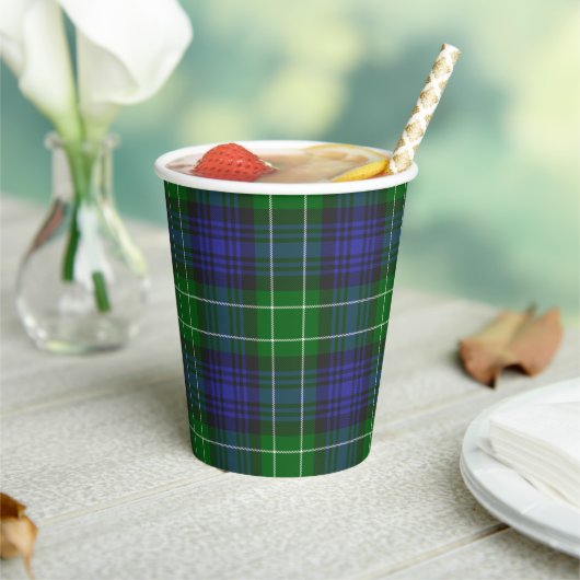 Abercrombie Tartan Scottish Kariert Pattern Pappbecher (In Situ)