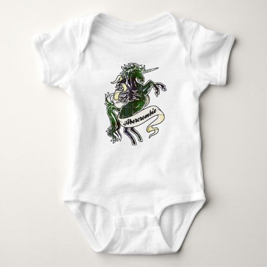 Abercrombie Tartan Unicorn Baby Strampler (Vorderseite)