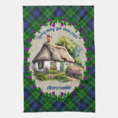 Abercrombie Thatched Cottage & Tartan Personalized Geschirrtuch (Vertikal)