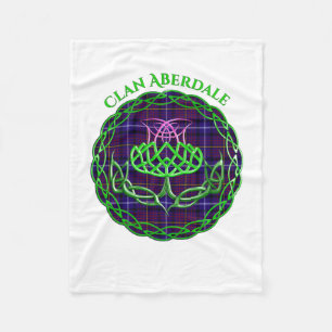 Aberdale Scottish Tartan Celtic Thistle Fleecedecke