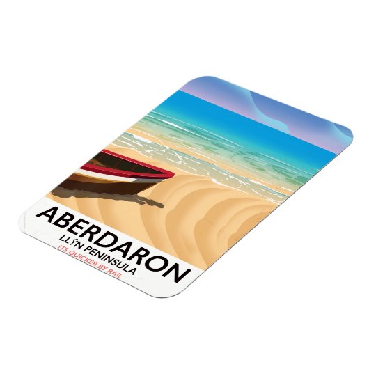Aberdaron, LlÆPeninsula Wales seaside poster Magnet (Linke Seite)
