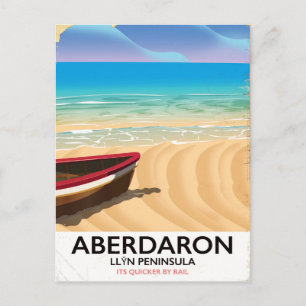 Aberdaron, Llŷn-Halbinsel Wales Strandposter Postkarte