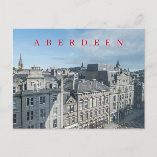 Aberdeen Castle Street Aussicht Postkarte (Vorderseite)