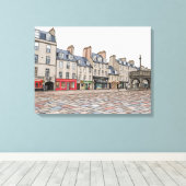 Aberdeen Castlegate Ansicht Leinwanddruck (Insitu (Holzboden))