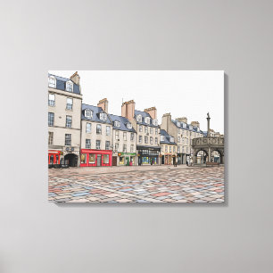 Aberdeen Castlegate Ansicht Leinwanddruck