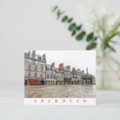 Aberdeen Castlegate Gebäude Ansicht Postkarte (Stehend Vorderseite)