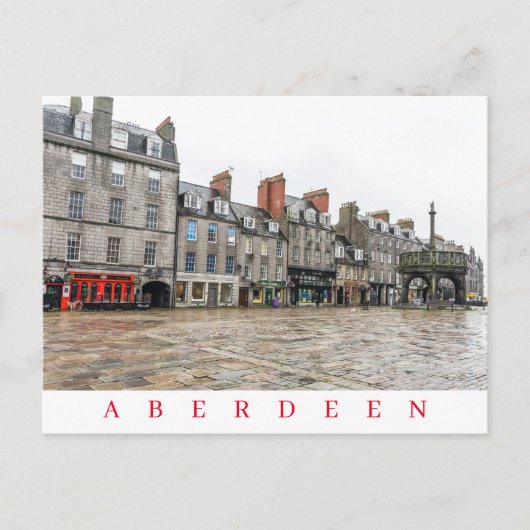 Aberdeen Castlegate Gebäude Ansicht Postkarte (Vorderseite)