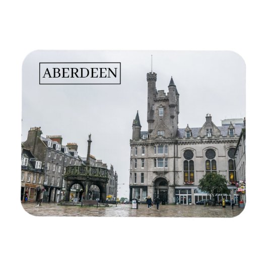 Aberdeen Castlegate view Kühlschrankmagnet Magnet (Horizontal)