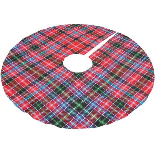 Aberdeen Christmas Tree Skirt Polyester Weihnachtsbaumdecke (Schrägansicht)