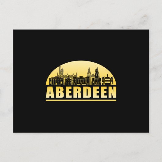 Aberdeen City Cityscape Skyline Funny Gift Idee Postkarte (Vorderseite)