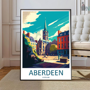 Aberdeen Druck Aberdeen Home Dekor Schottland Stad Poster
