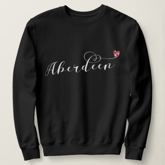 Aberdeen Flag Heart, Aberdonian Sweatshirt (Design vorne)