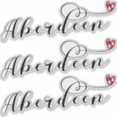 Aberdeen Flag Herz Stickers, Aberdonian Aufkleber (Vorderseite)