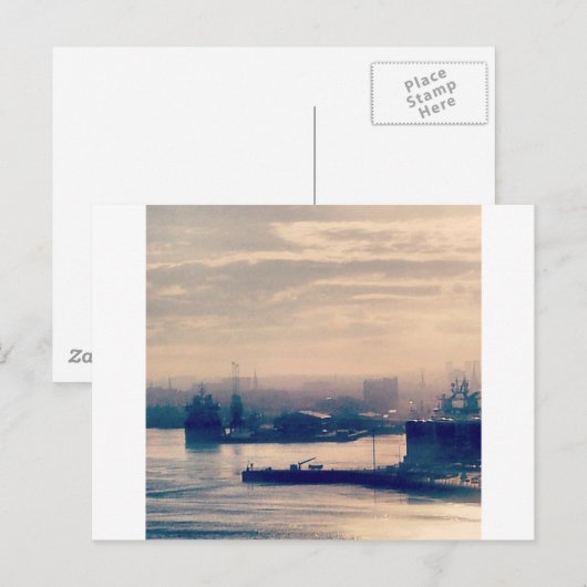 Aberdeen Harbor Postkarte (Vorne/Hinten)