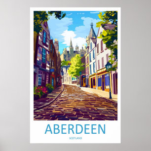 Aberdeen Reiseplakat Skigebiet National Vintage Poster