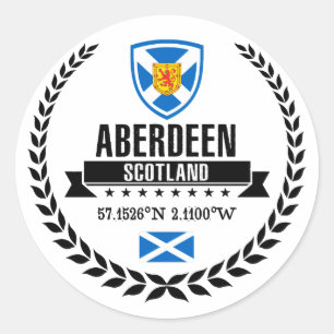 Aberdeen Runder Aufkleber