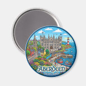 Aberdeen Schottland Magnet (Vorderseite/Rückseite)