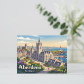 Aberdeen Schottland Postkarte (Stehend Vorderseite)