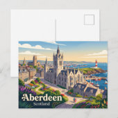 Aberdeen Schottland Postkarte (Vorne/Hinten)