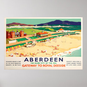 Aberdeen Schottland Reiseplakat Tor zum Royal Poster