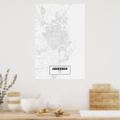 Aberdeen, Schottland (schwarz auf weiß) Poster (Küche)