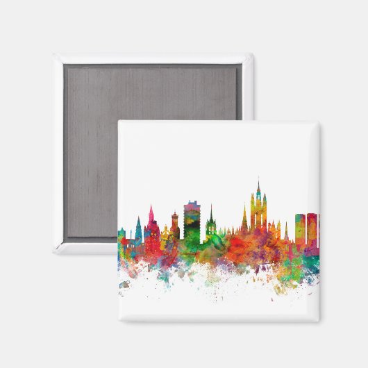 Aberdeen Scotland Skyline Magnet (Vorderseite/Rückseite)