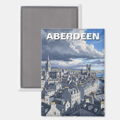Aberdeen Scotland Travel Magnet (Vorderseite/Rückseite)