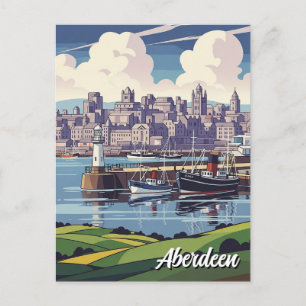 Aberdeen Scotland Travel Postkarte