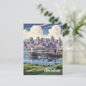 Aberdeen Scotland Travel Postkarte (Stehend Vorderseite)