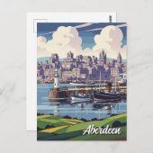Aberdeen Scotland Travel Postkarte (Vorne/Hinten)